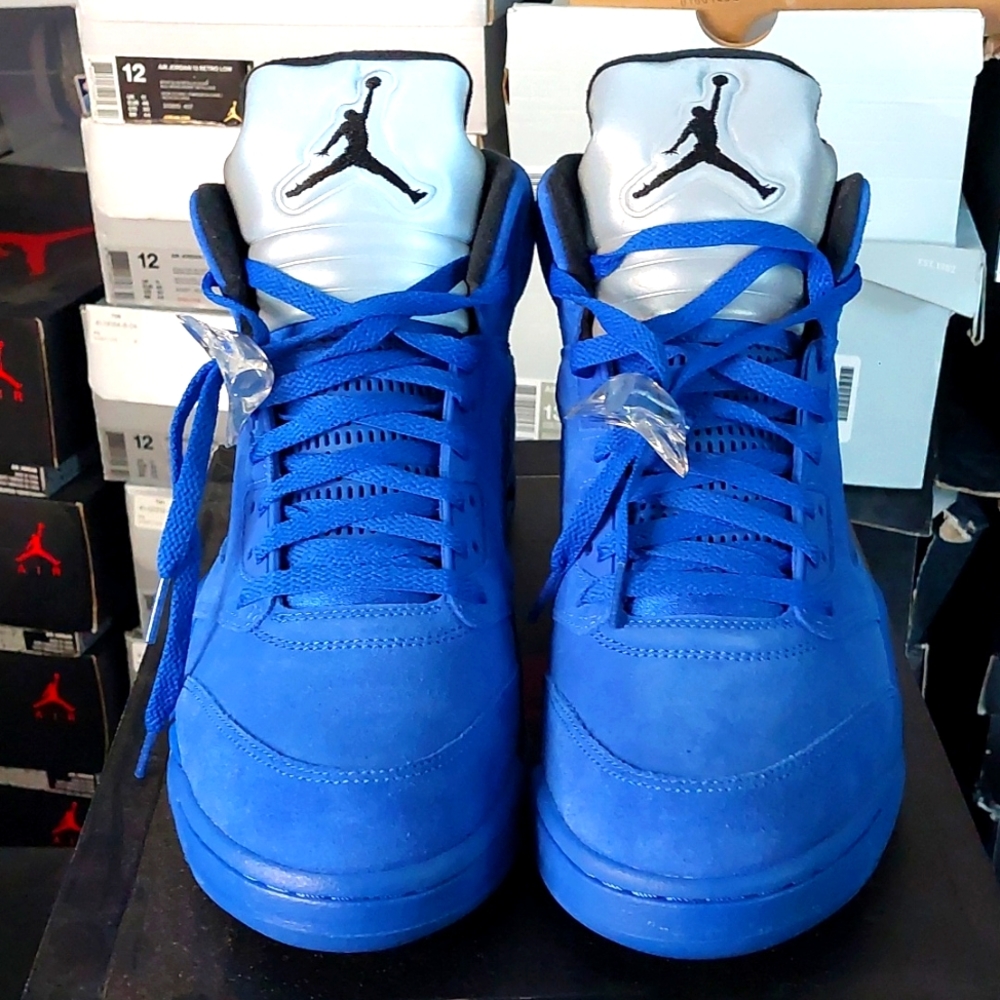 Jordan 5 blue sued